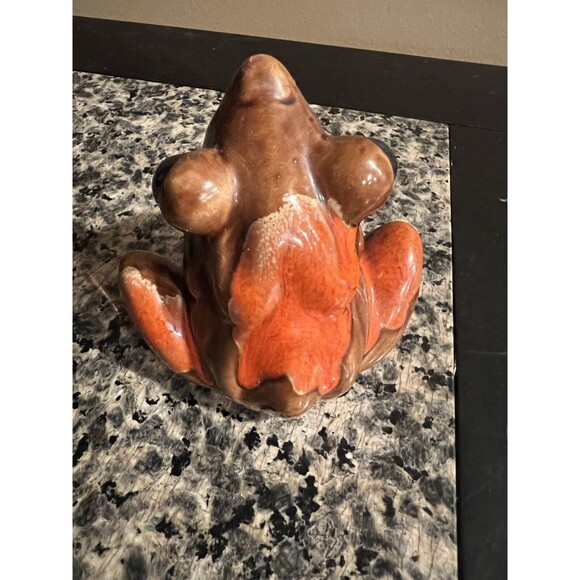 VINTAGE 1970s Florida Small Ceramic Frog Soap Sponge Holder Hobbyist Retro - Picture 5 of 8